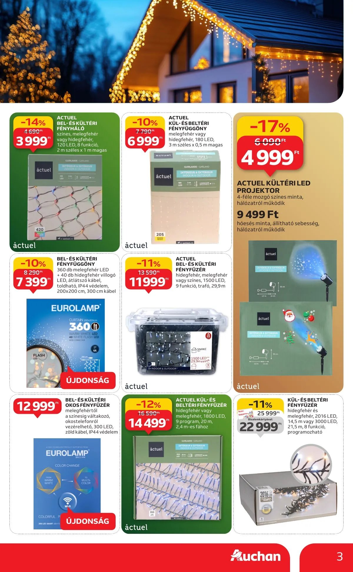 Auchan akciós újság Hipermarket karácsonyi dekoracio 10.16–11.26 – 3. oldal