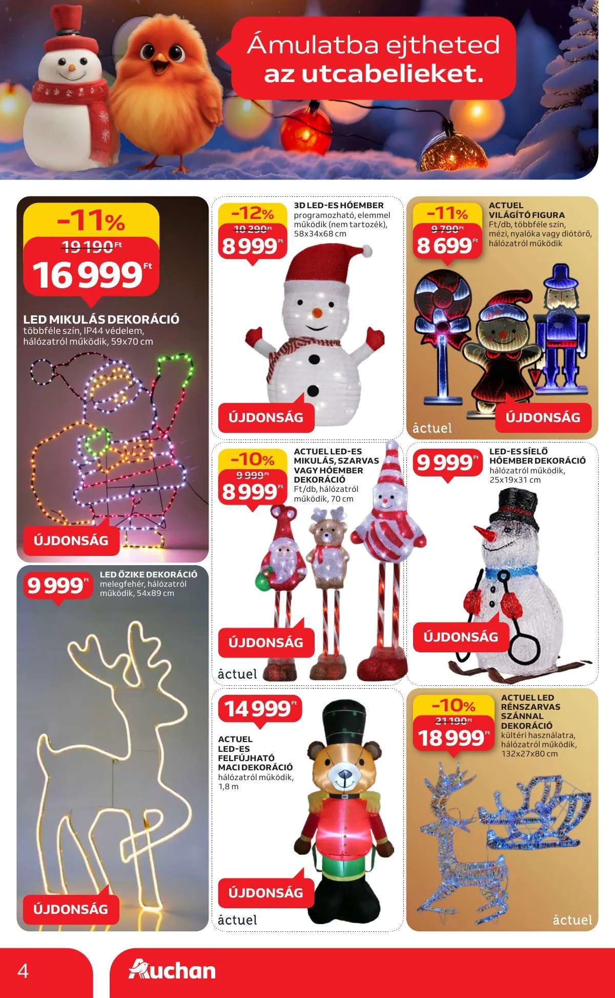 Auchan akciós újság Hipermarket karácsonyi dekoracio 10.16–11.26 – 4. oldal