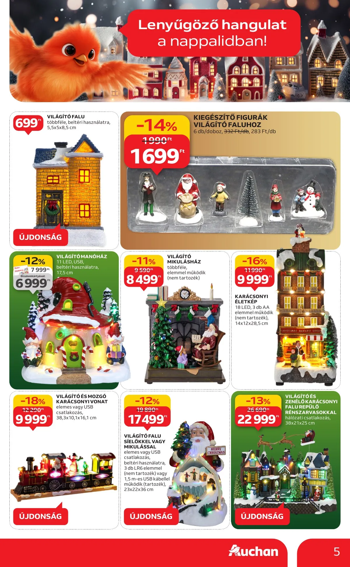 Auchan akciós újság Hipermarket karácsonyi dekoracio 10.16–11.26 – 5. oldal