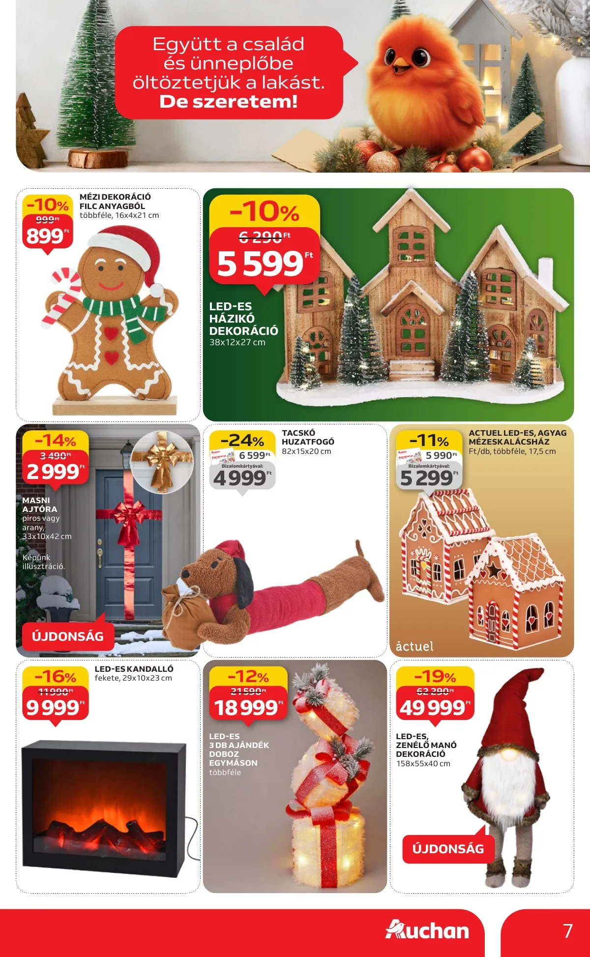 Auchan akciós újság Hipermarket karácsonyi dekoracio 10.16–11.26 – 7. oldal