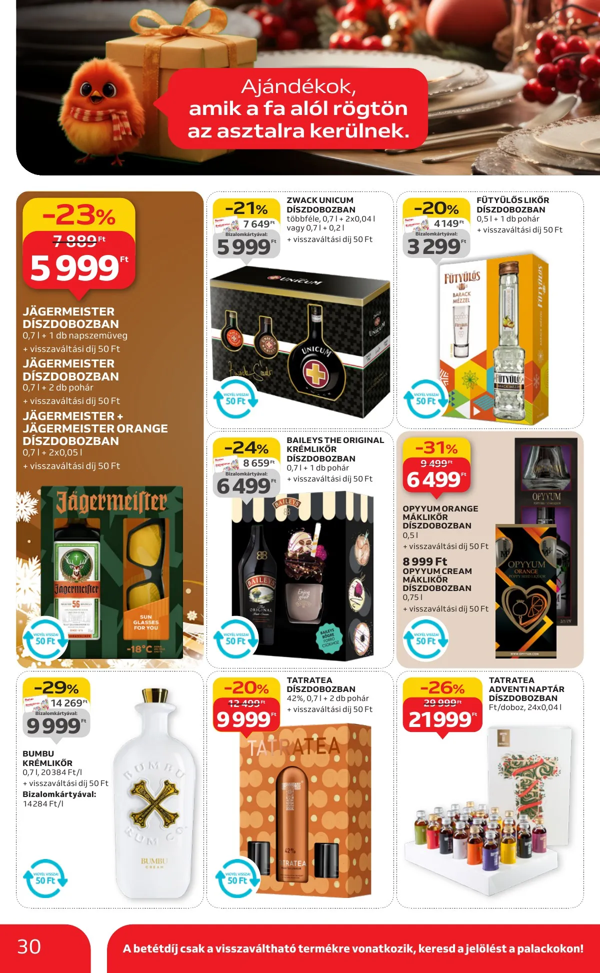 Auchan akciós újság Hipermarket karácsonyi élelmiszer 11.20–12.24 – 30. oldal