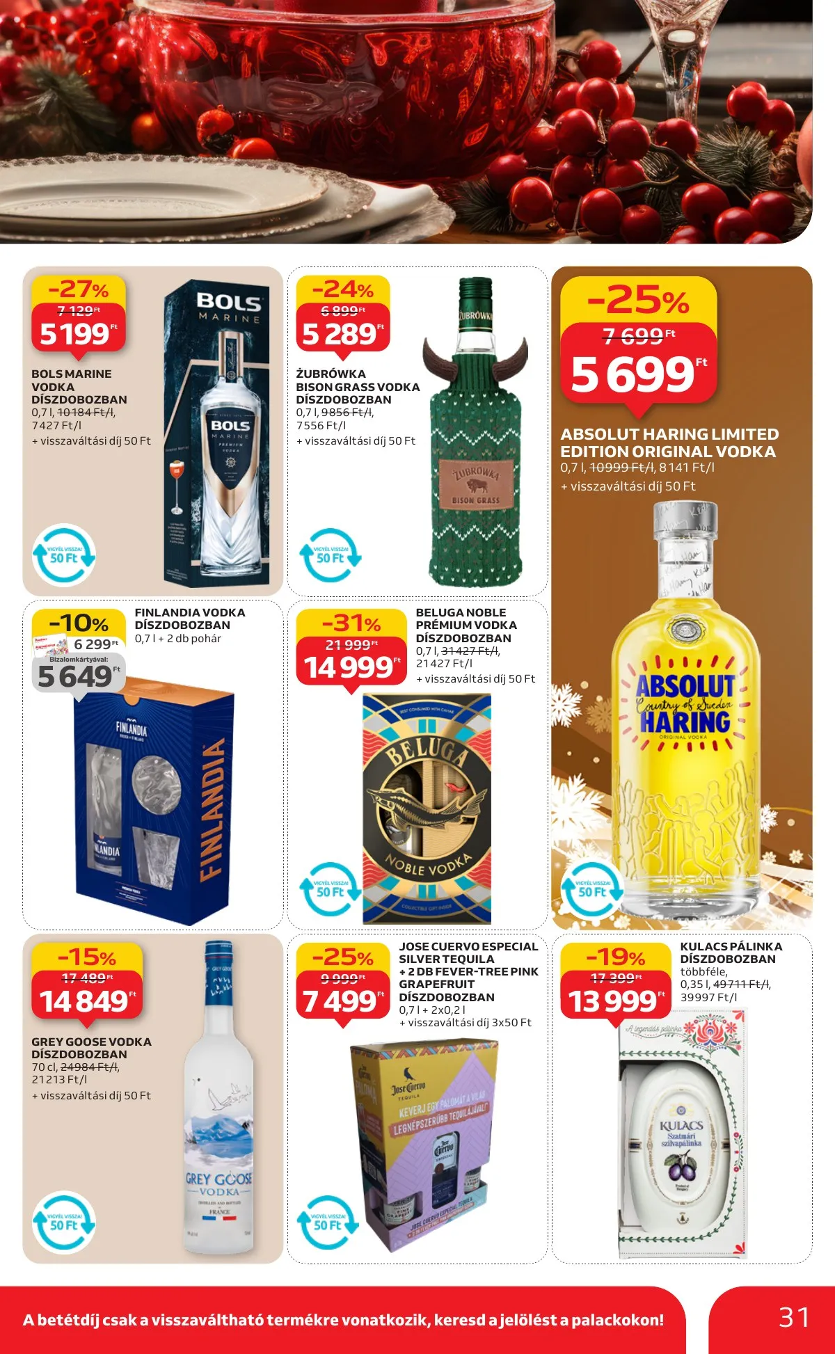 Auchan akciós újság Hipermarket karácsonyi élelmiszer 11.20–12.24 – 31. oldal