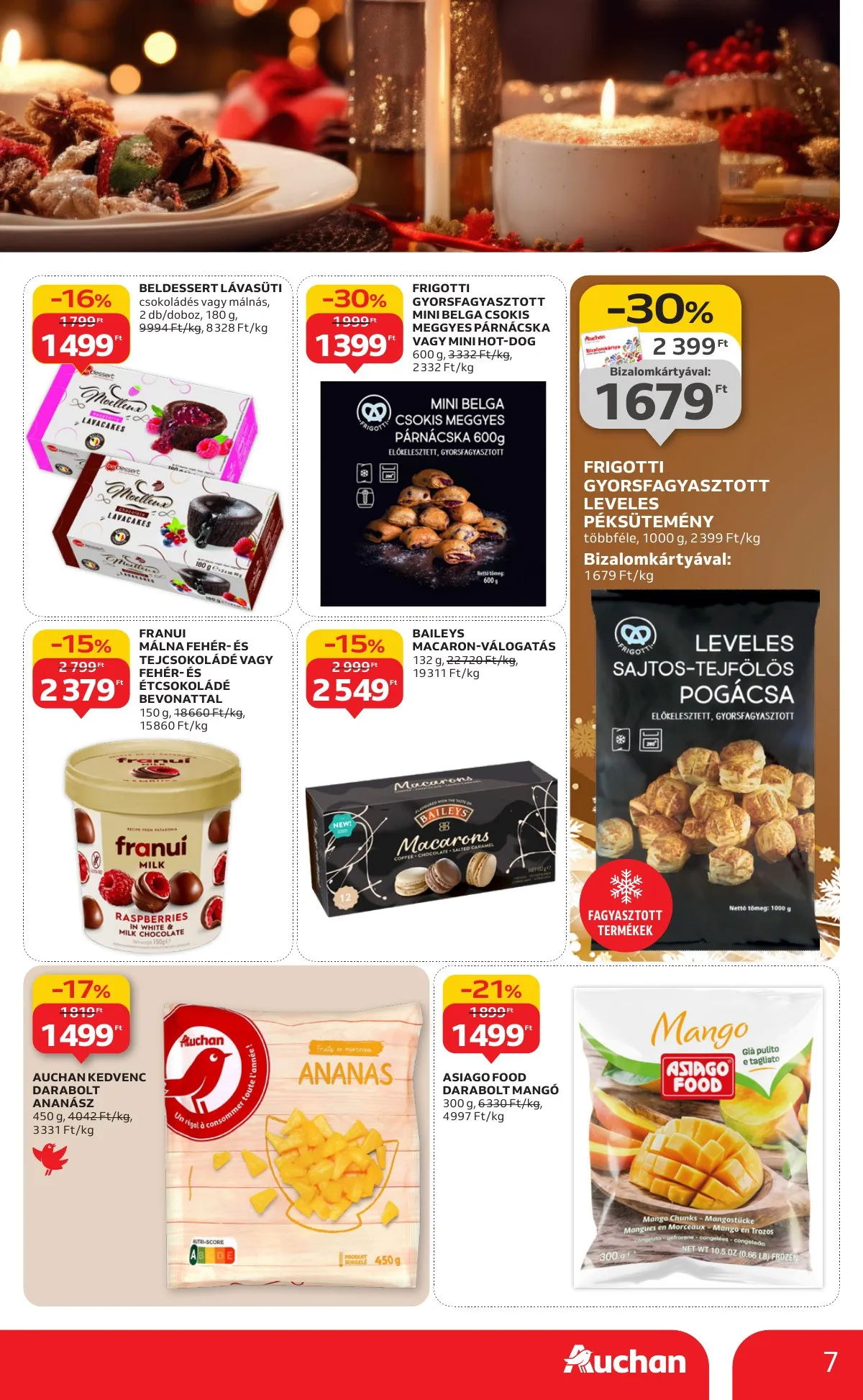 Auchan akciós újság Hipermarket karácsonyi élelmiszer 11.20–12.24 – 7. oldal
