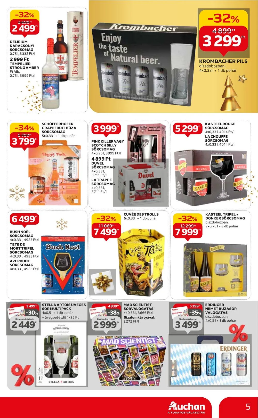 Auchan akciós újság Hipermarket karácsonyi italcsomag 12.07–12.20 – 5. oldal