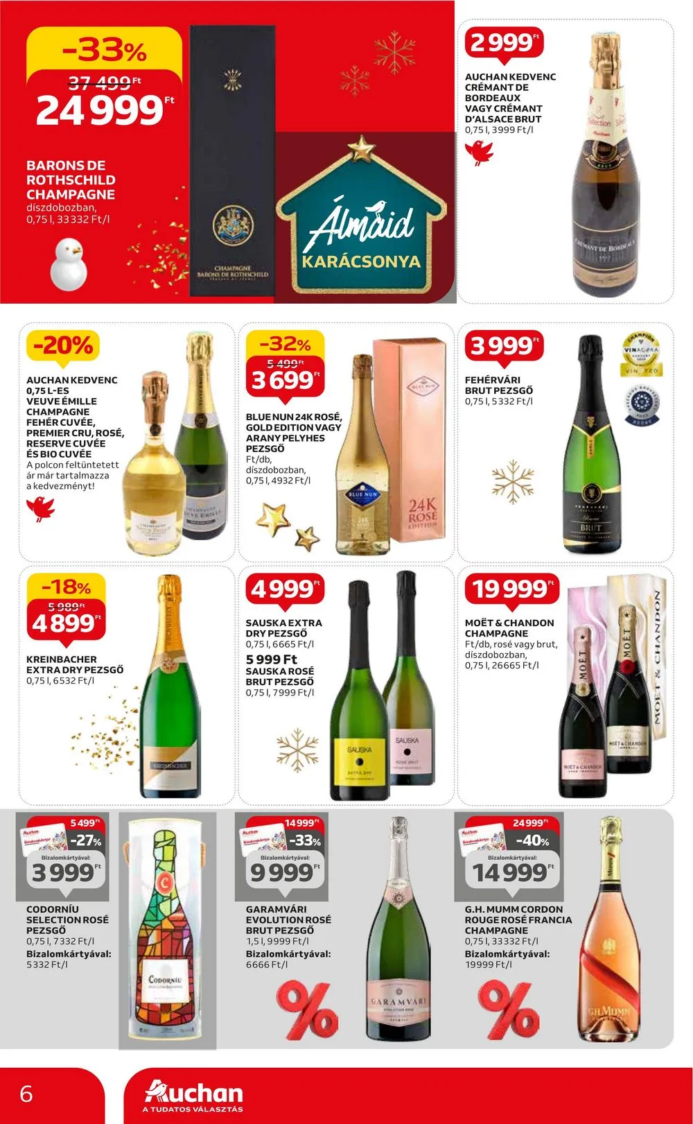 Auchan akciós újság Hipermarket karácsonyi italcsomag 12.07–12.20 – 6. oldal