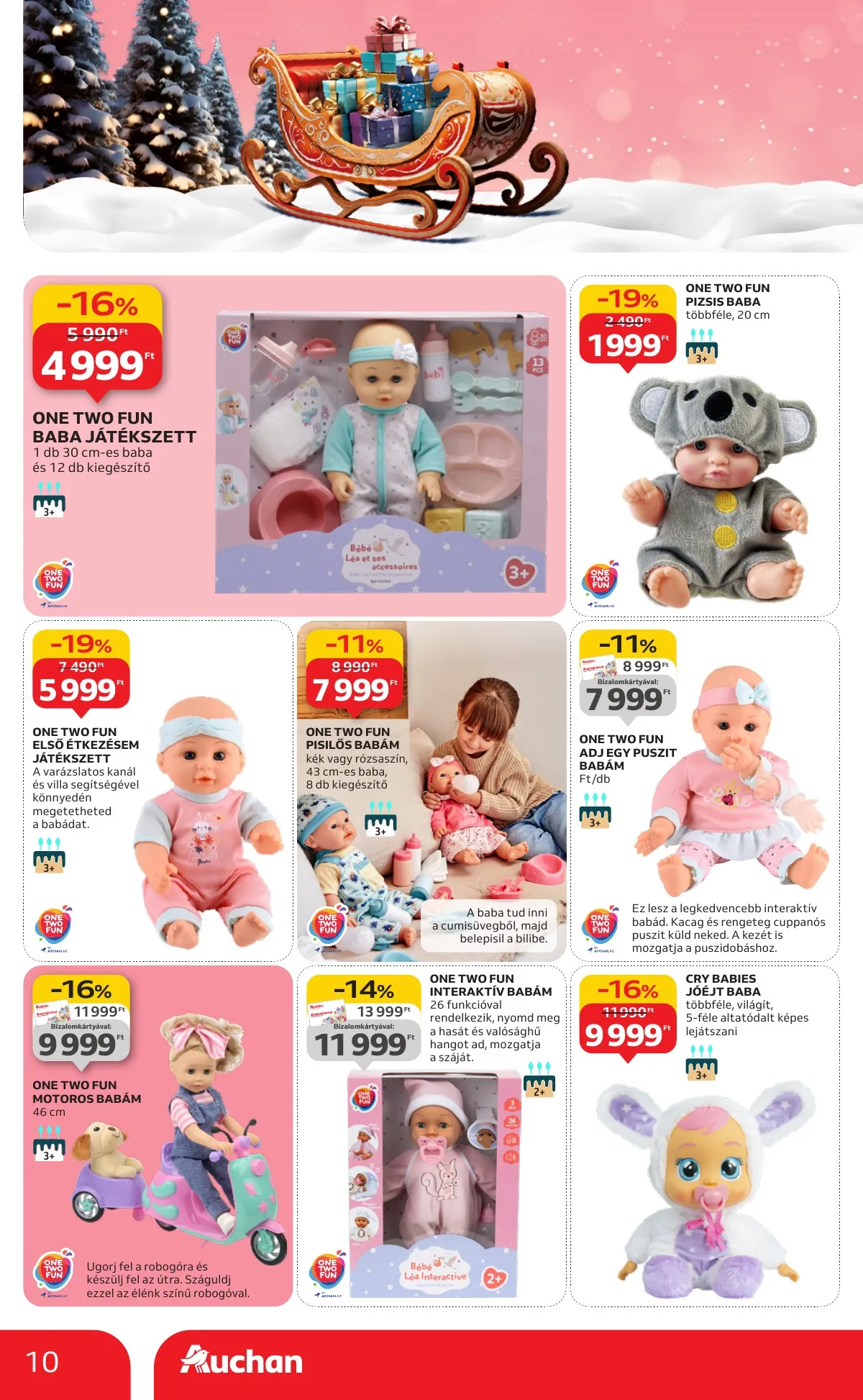 Auchan akciós újság Hipermarket karácsonyi játék 10.23–11.26 – 10. oldal