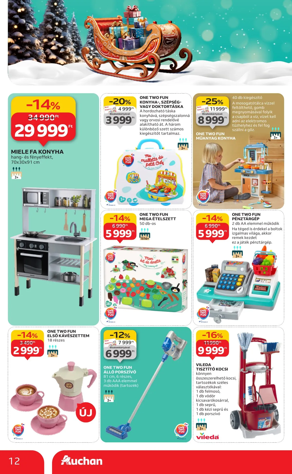 Auchan akciós újság Hipermarket karácsonyi játék 10.23–11.26 – 12. oldal