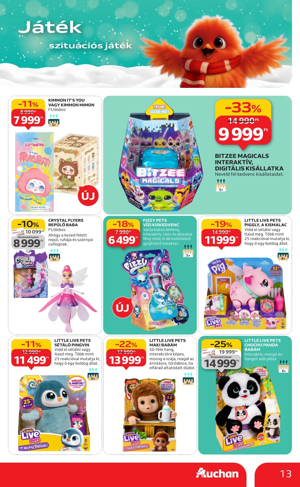 Auchan akciós újság Hipermarket karácsonyi játék 10.23–11.26 – 13. oldal