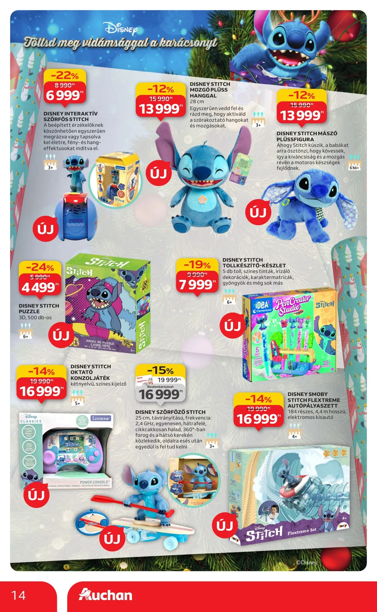 Auchan akciós újság Hipermarket karácsonyi játék 10.23–11.26 – 14. oldal