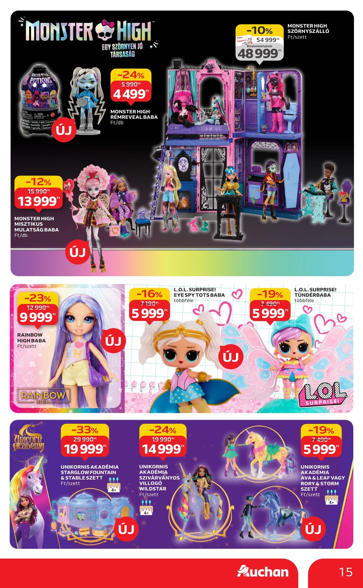 Auchan akciós újság Hipermarket karácsonyi játék 10.23–11.26 – 15. oldal