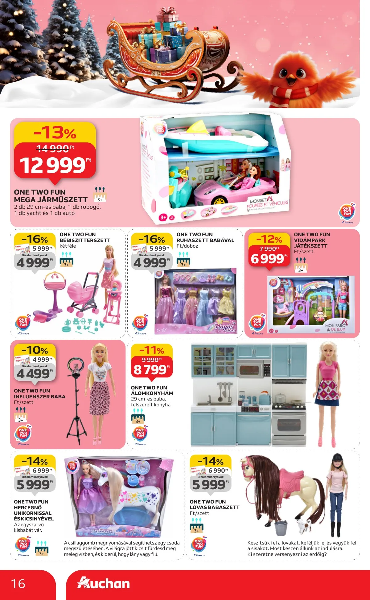 Auchan akciós újság Hipermarket karácsonyi játék 10.23–11.26 – 16. oldal