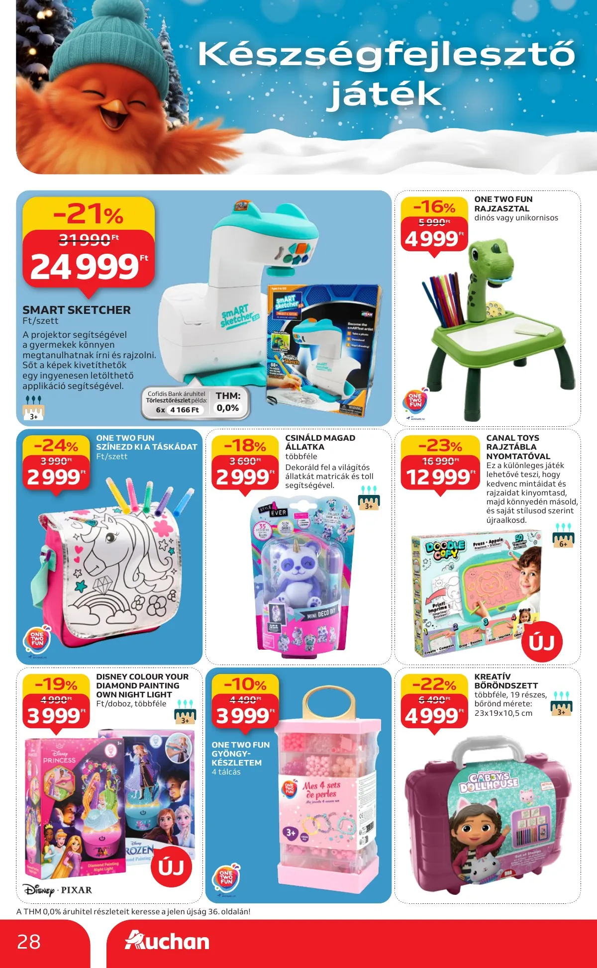 Auchan akciós újság Hipermarket karácsonyi játék 10.23–11.26 – 28. oldal