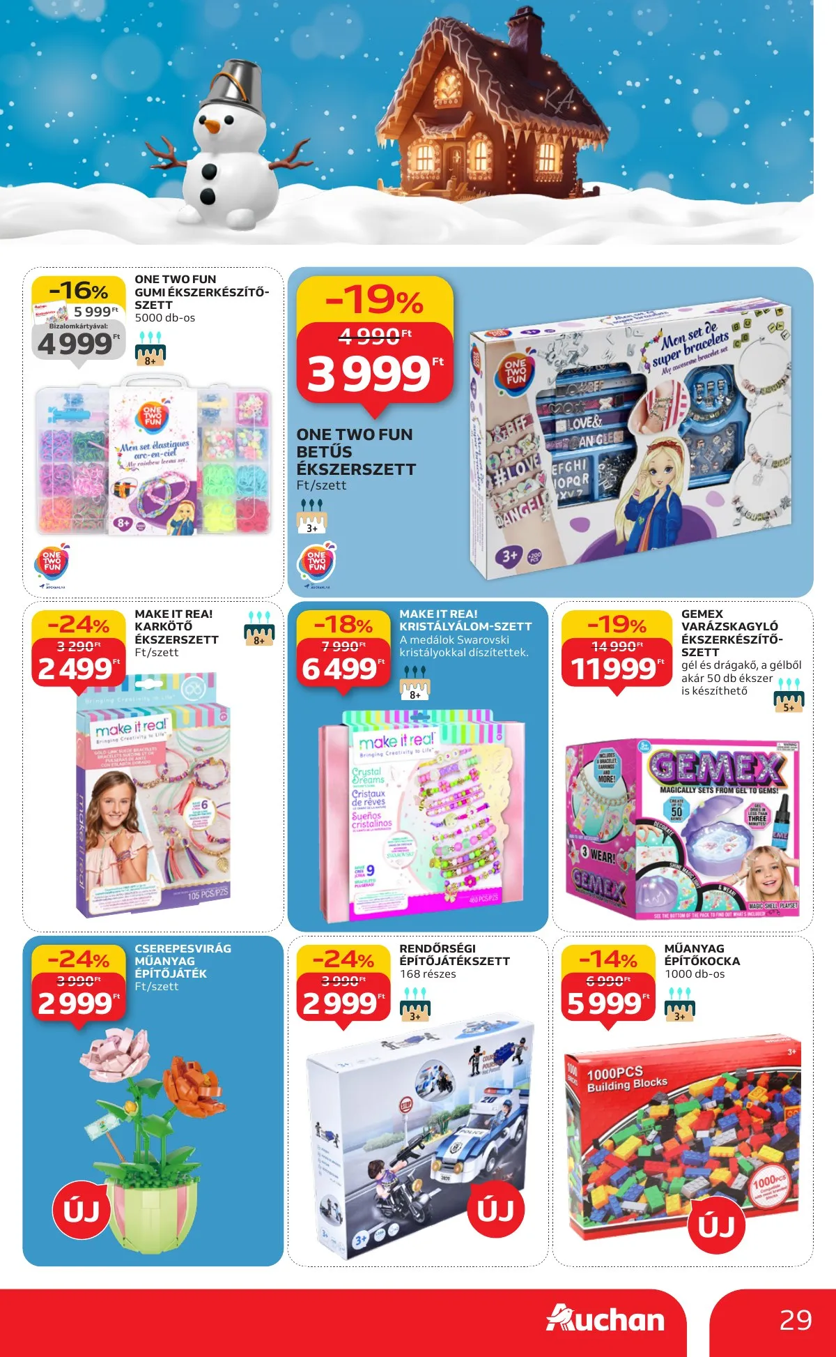 Auchan akciós újság Hipermarket karácsonyi játék 10.23–11.26 – 29. oldal