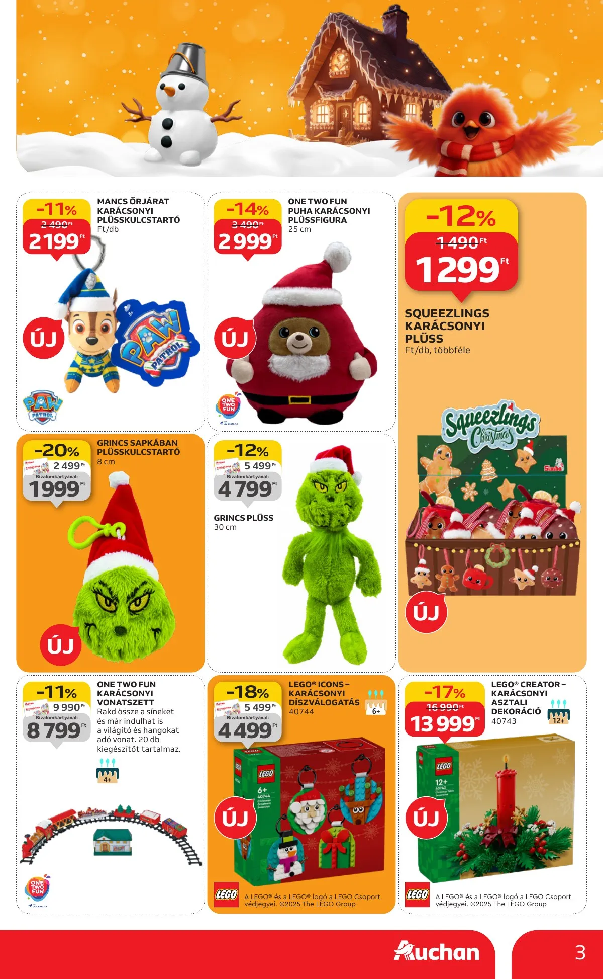 Auchan akciós újság Hipermarket karácsonyi játék 10.23–11.26 – 3. oldal