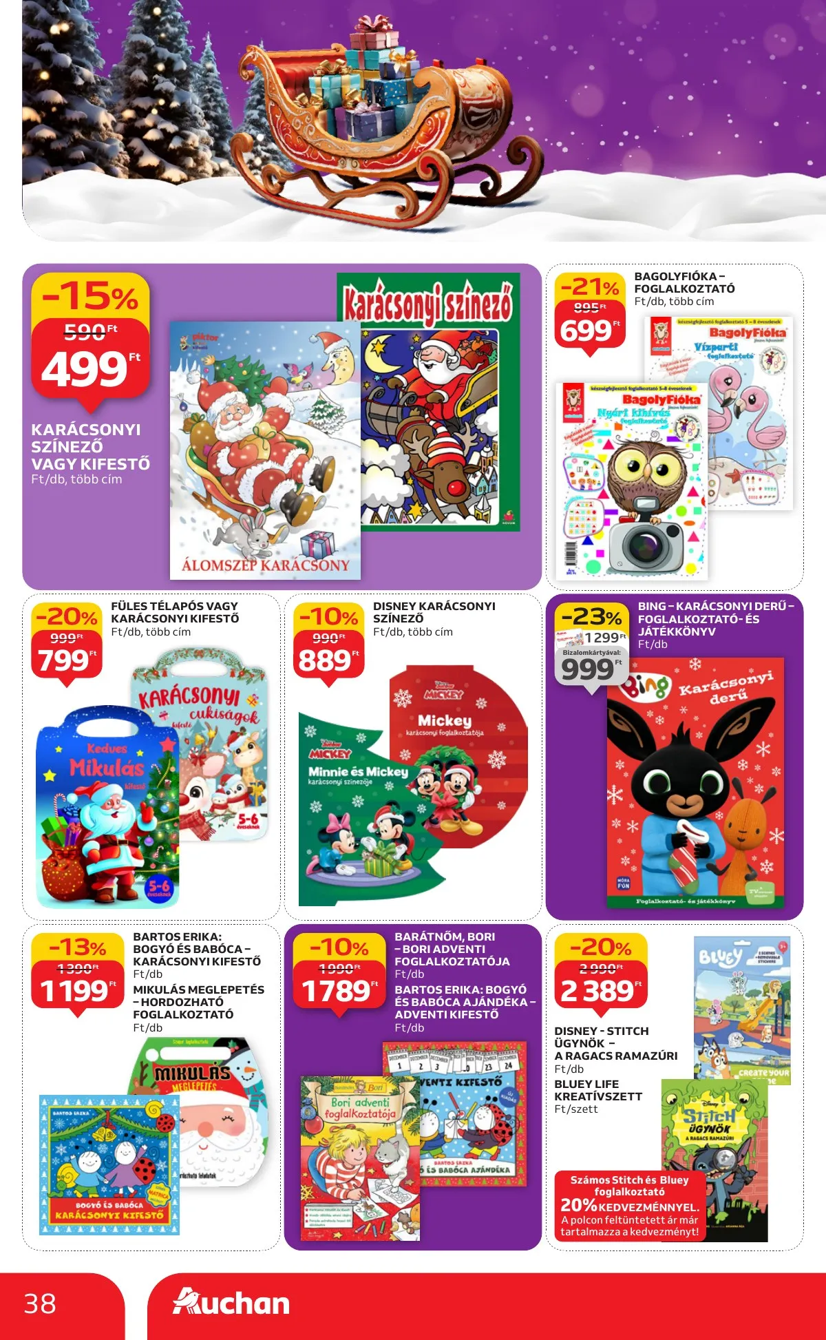 Auchan akciós újság Hipermarket karácsonyi játék 10.23–11.26 – 38. oldal