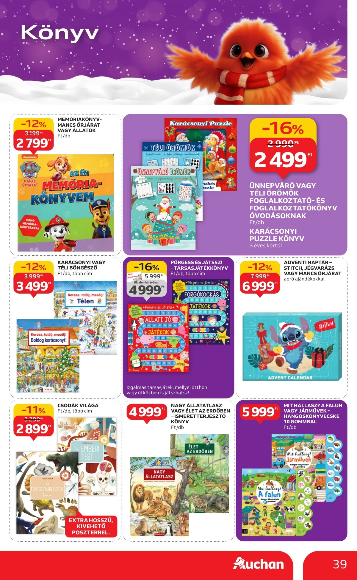 Auchan akciós újság Hipermarket karácsonyi játék 10.23–11.26 – 39. oldal