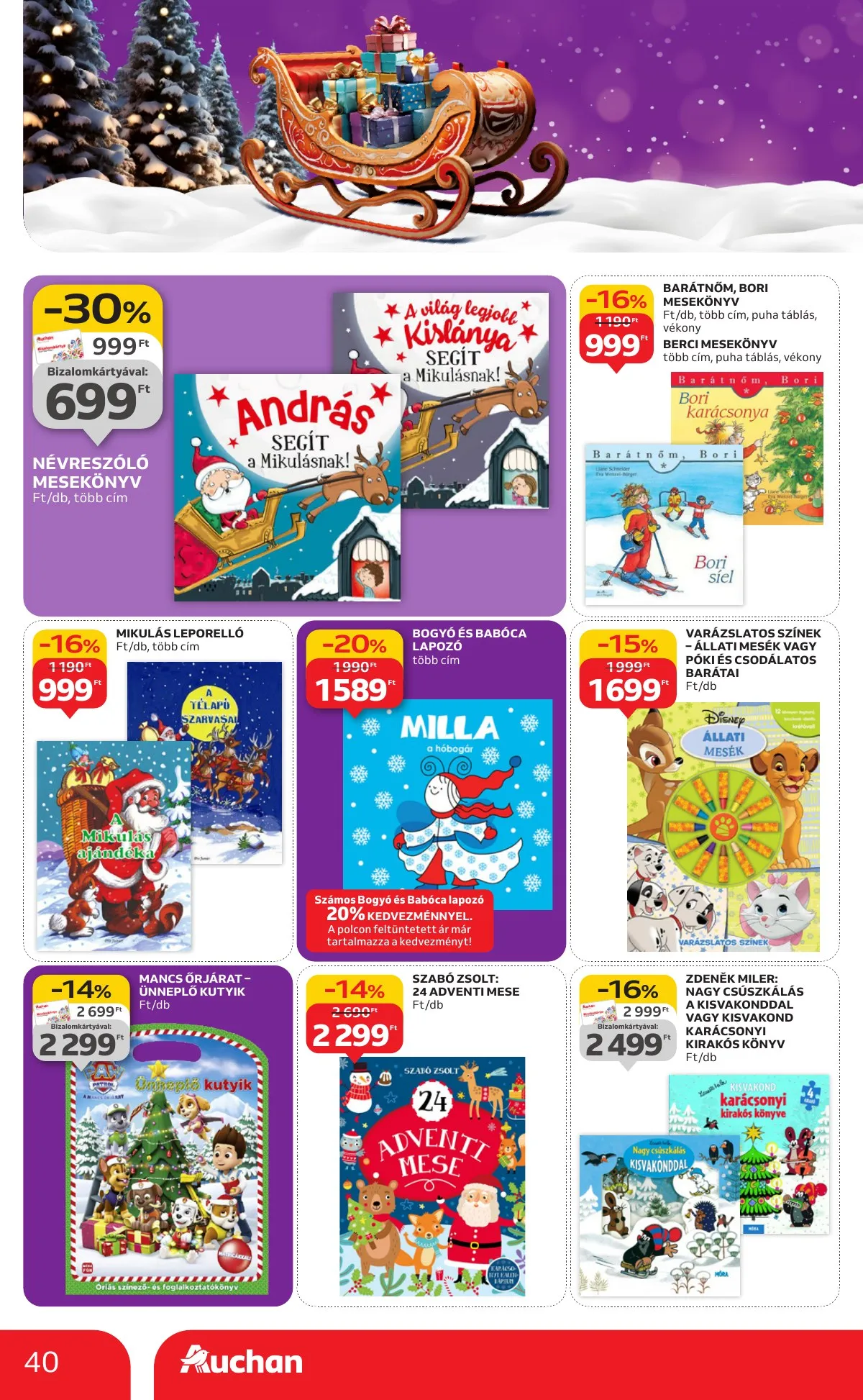 Auchan akciós újság Hipermarket karácsonyi játék 10.23–11.26 – 40. oldal