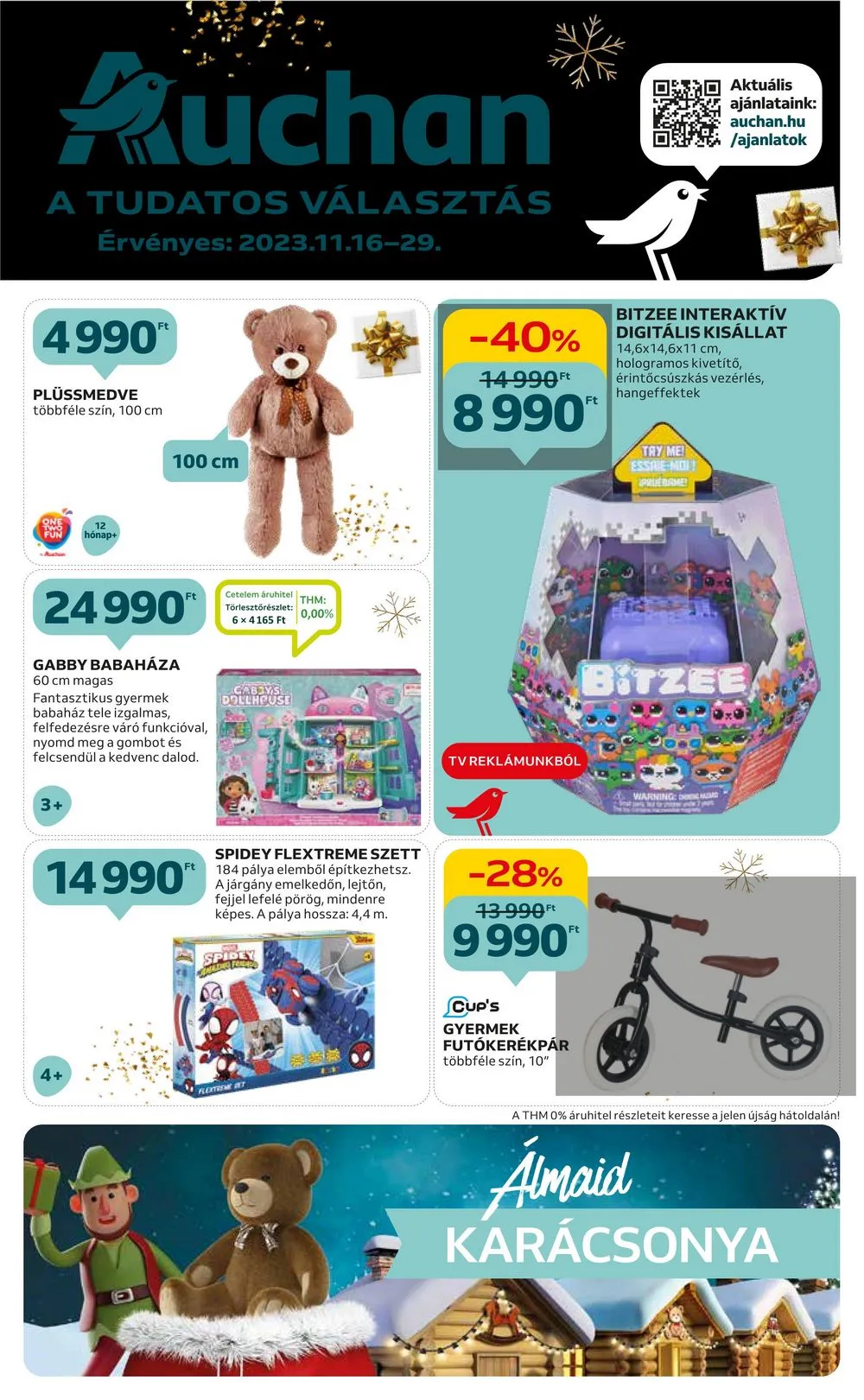 Auchan akciós újság Hipermarket karácsonyi játékok 11.16–11.29