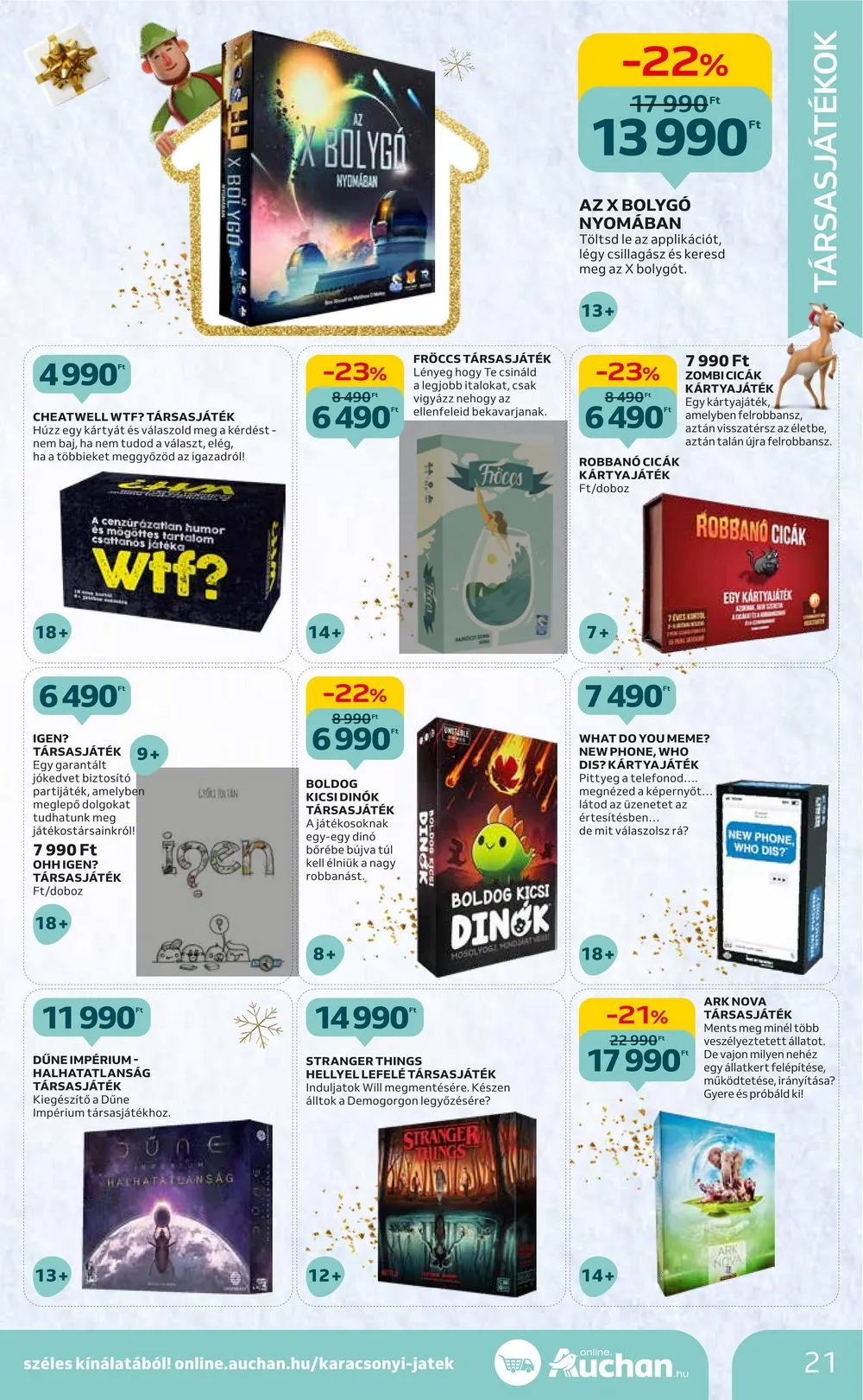 Auchan akciós újság Hipermarket karácsonyi játékok 11.16–11.29 – 21. oldal
