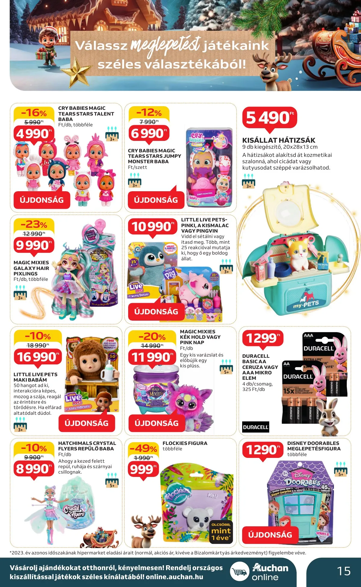 Auchan akciós újság Hipermarket karácsonyi 10.24–11.27 – 15. oldal
