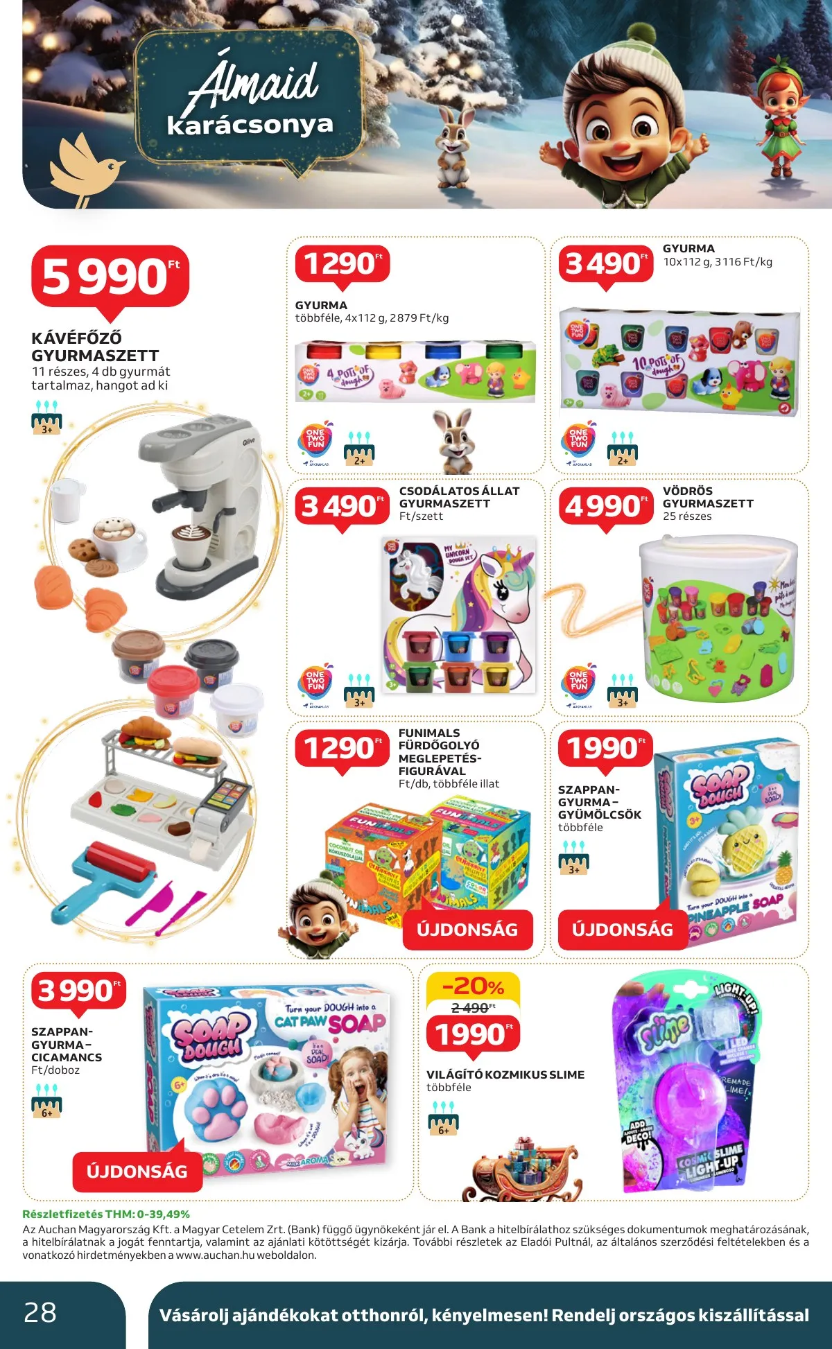 Auchan akciós újság Hipermarket karácsonyi 10.24–11.27 – 28. oldal