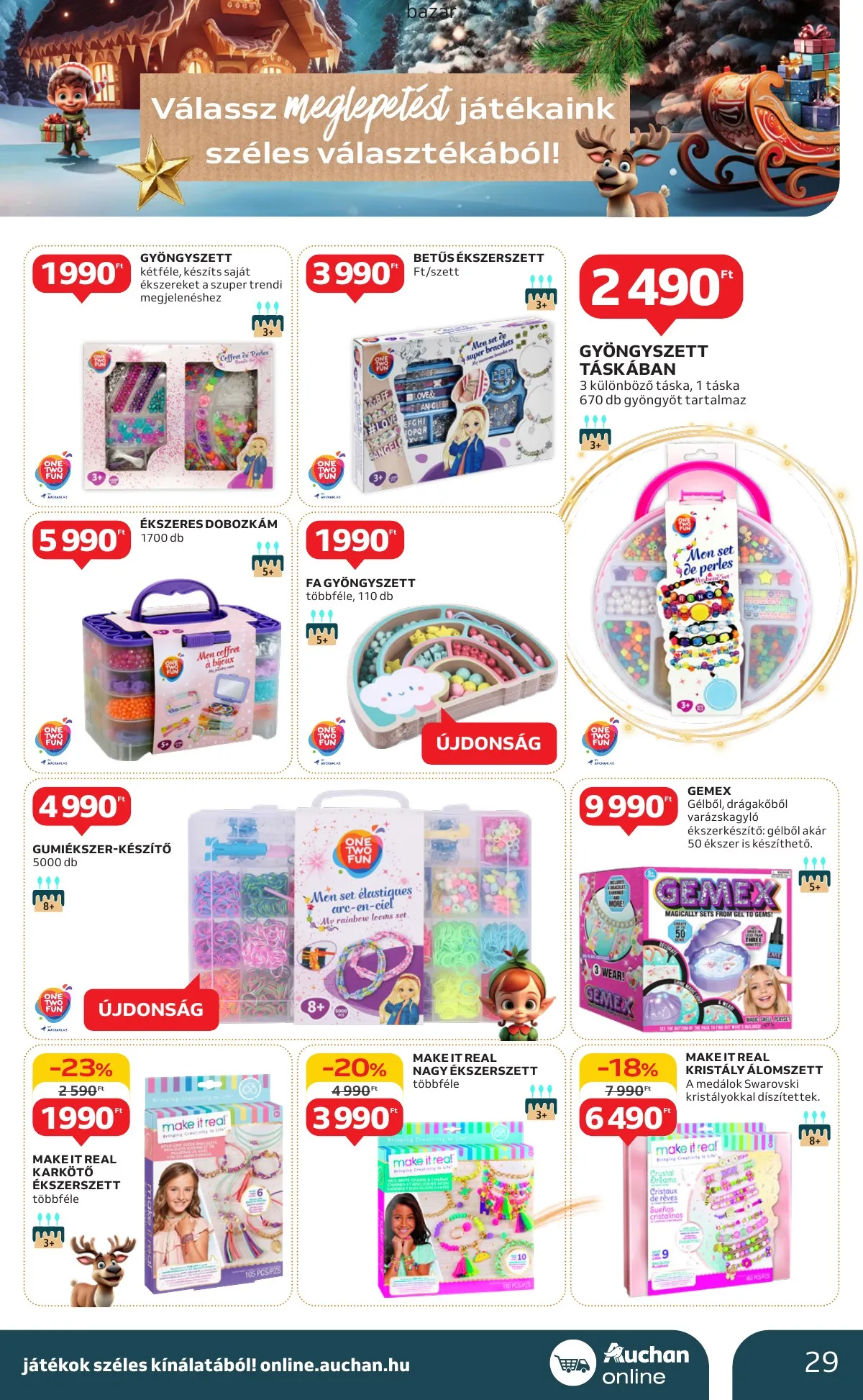 Auchan akciós újság Hipermarket karácsonyi 10.24–11.27 – 29. oldal