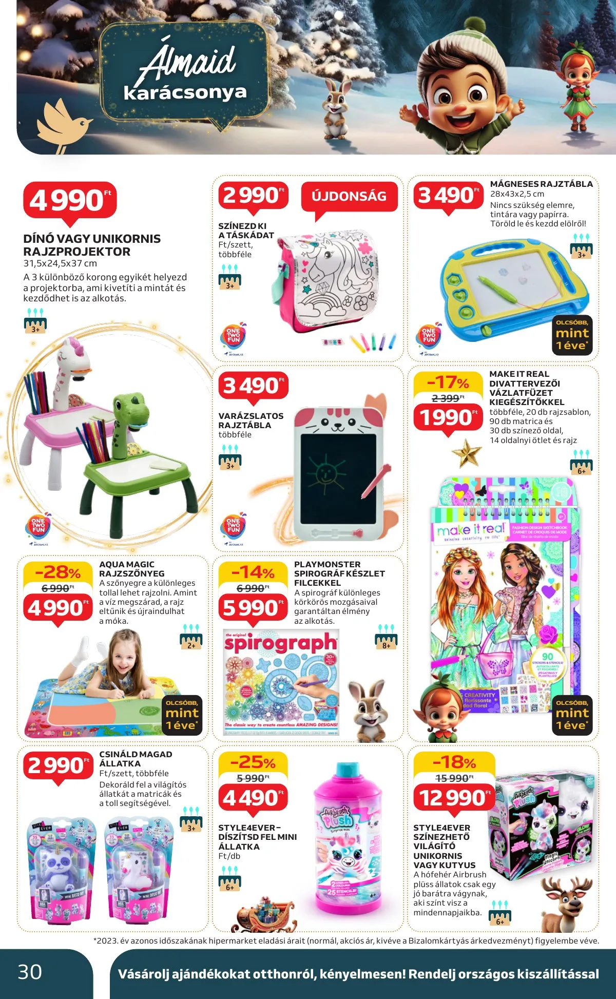 Auchan akciós újság Hipermarket karácsonyi 10.24–11.27 – 30. oldal