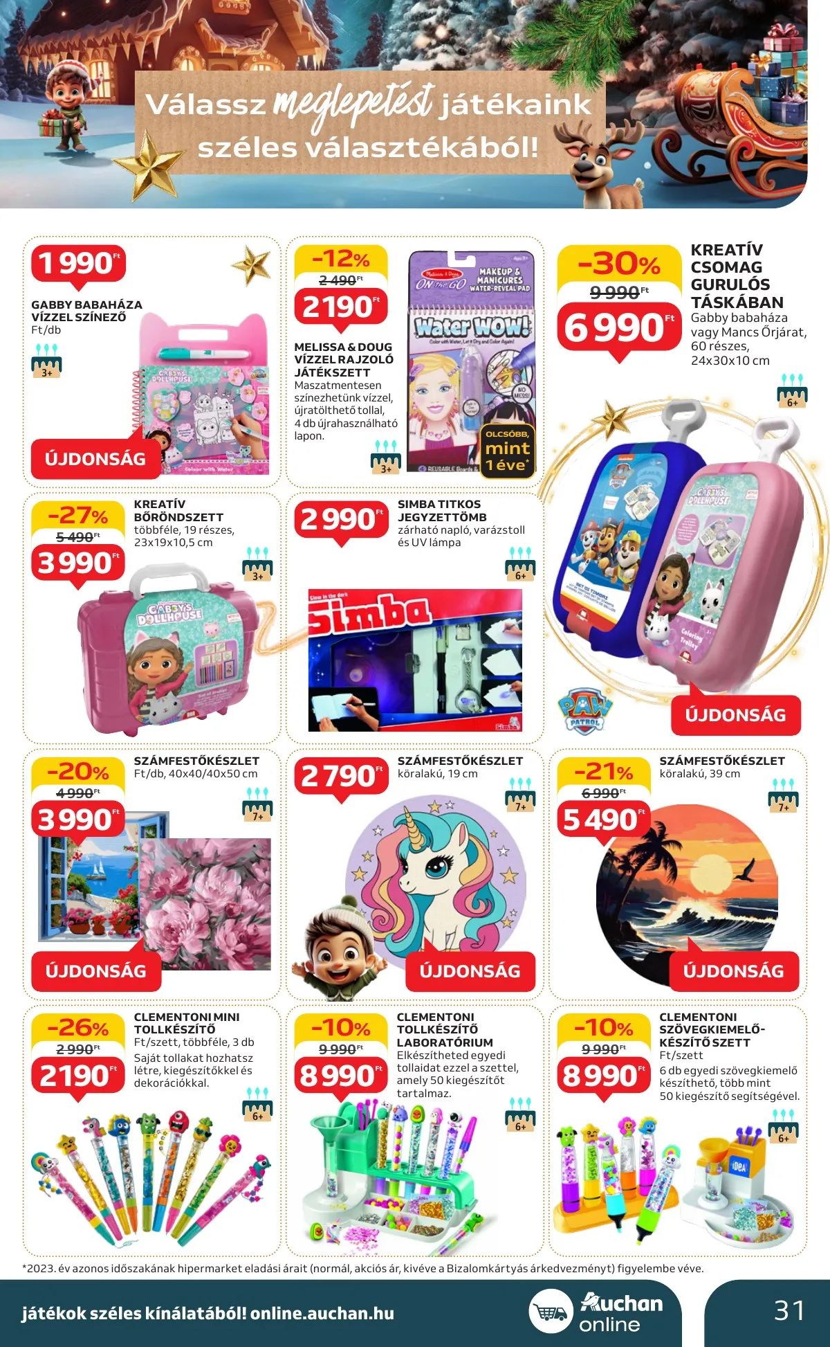 Auchan akciós újság Hipermarket karácsonyi 10.24–11.27 – 31. oldal