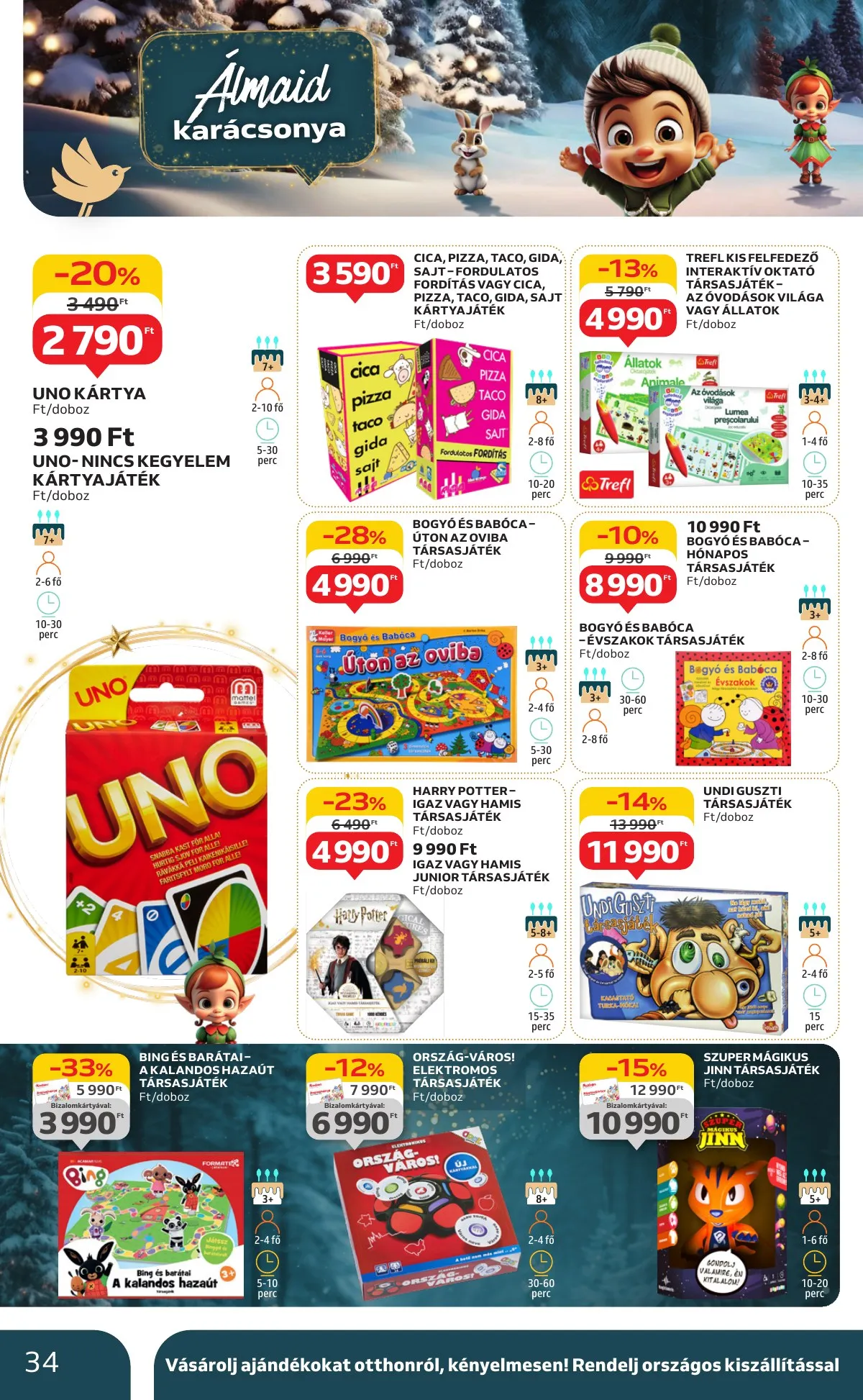 Auchan akciós újság Hipermarket karácsonyi 10.24–11.27 – 34. oldal