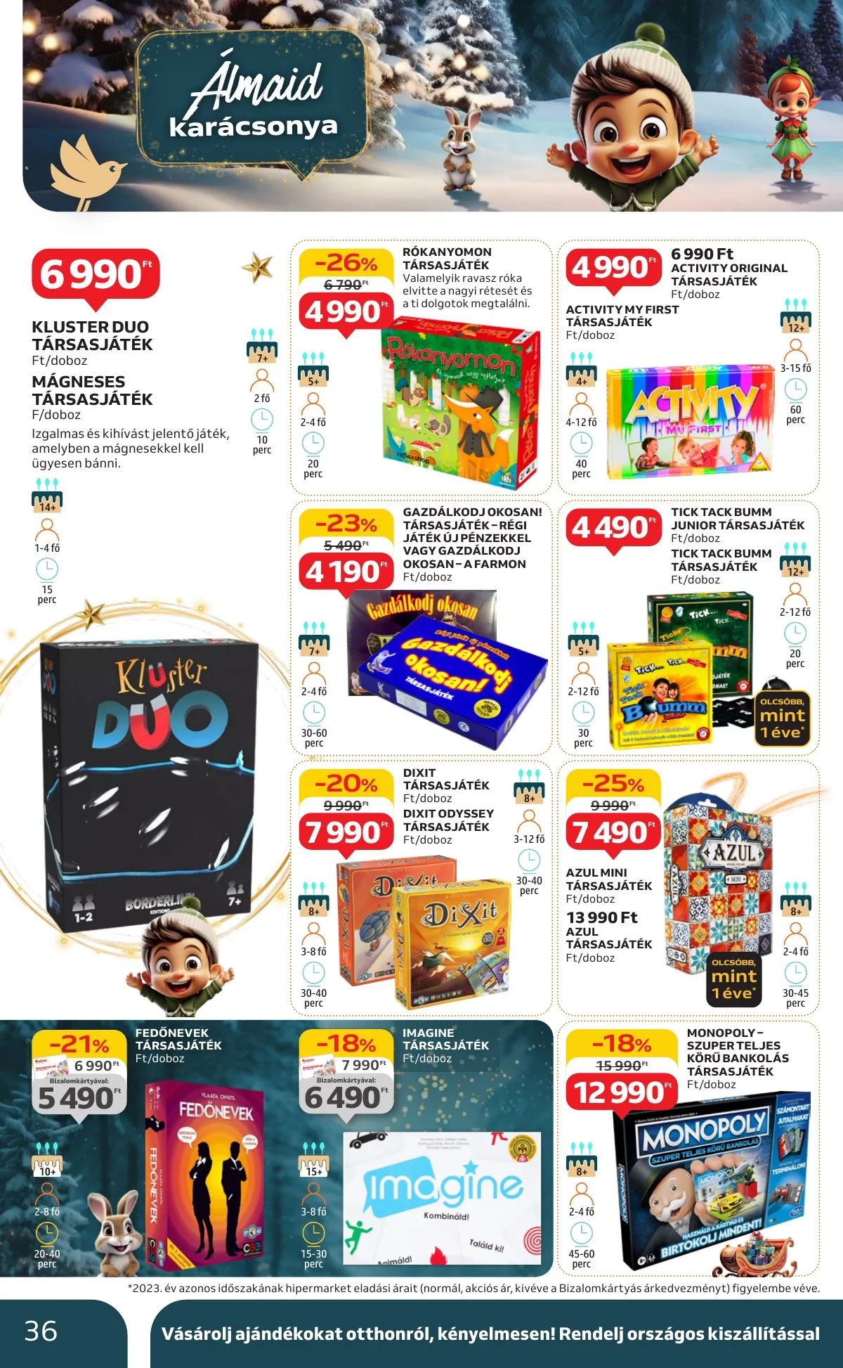 Auchan akciós újság Hipermarket karácsonyi 10.24–11.27 – 36. oldal