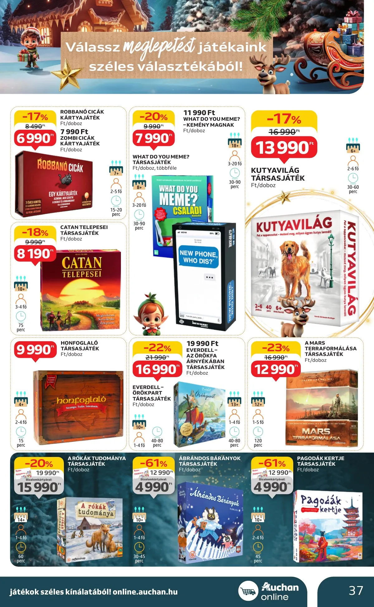 Auchan akciós újság Hipermarket karácsonyi 10.24–11.27 – 37. oldal