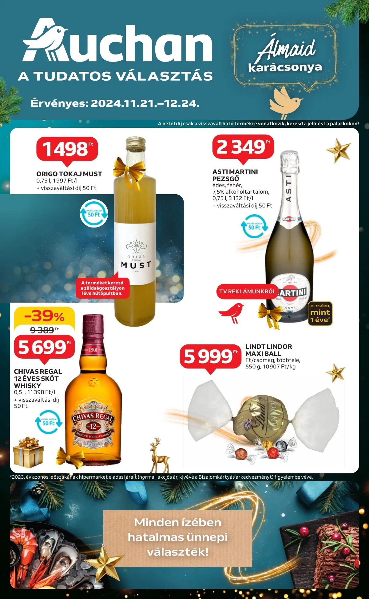 Auchan akciós újság Hipermarket karácsonyi 11.21–11.27
