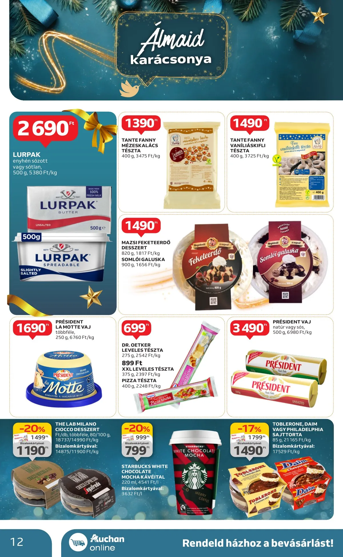 Auchan akciós újság Hipermarket karácsonyi 11.21–11.27 – 12. oldal