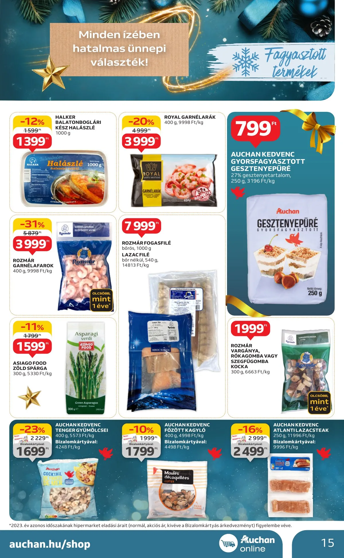 Auchan akciós újság Hipermarket karácsonyi 11.21–11.27 – 15. oldal