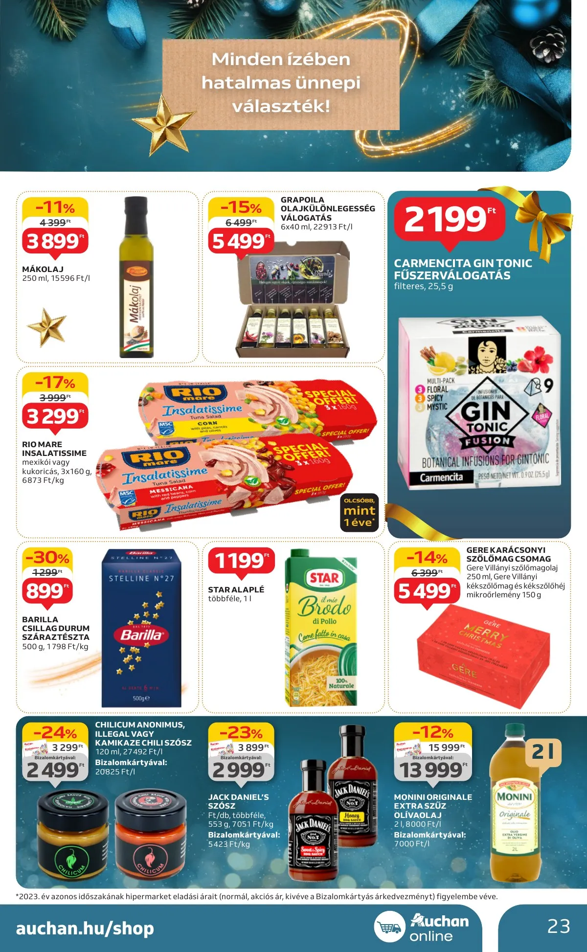 Auchan akciós újság Hipermarket karácsonyi 11.21–11.27 – 23. oldal