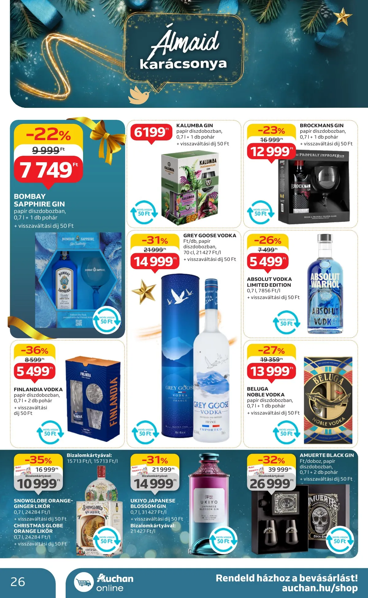 Auchan akciós újság Hipermarket karácsonyi 11.21–11.27 – 26. oldal