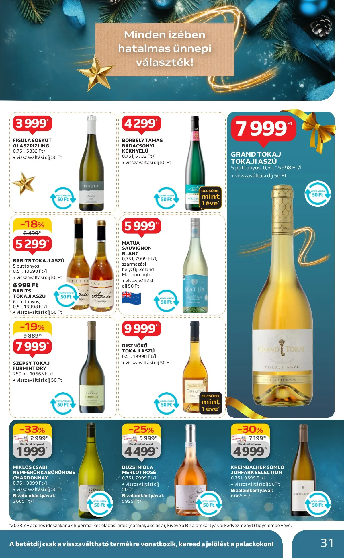 Auchan akciós újság Hipermarket karácsonyi 11.21–11.27 – 31. oldal