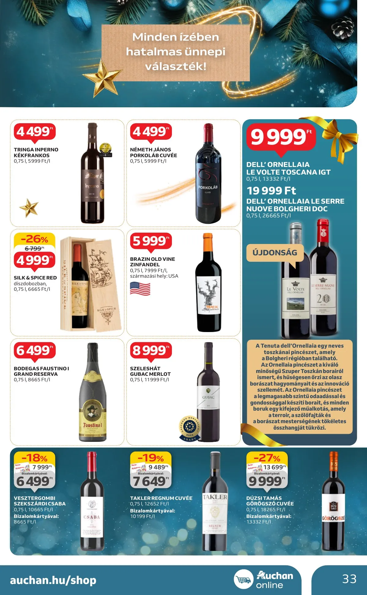 Auchan akciós újság Hipermarket karácsonyi 11.21–11.27 – 33. oldal