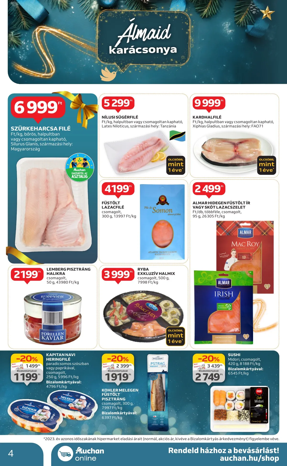 Auchan akciós újság Hipermarket karácsonyi 11.21–11.27 – 4. oldal