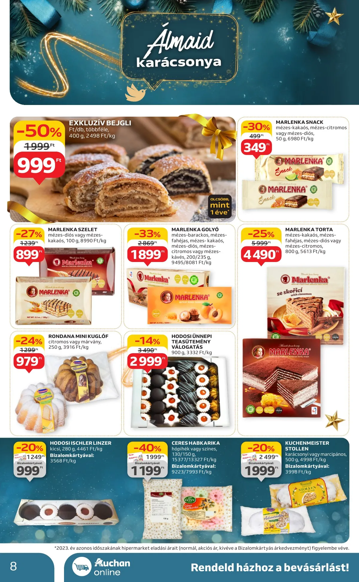 Auchan akciós újság Hipermarket karácsonyi 11.21–11.27 – 8. oldal