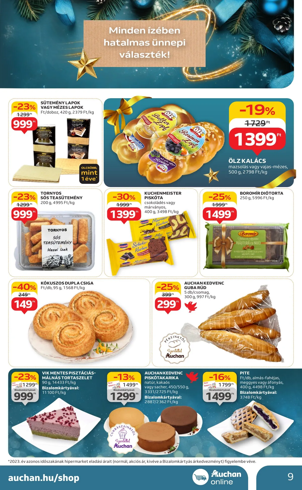 Auchan akciós újság Hipermarket karácsonyi 11.21–11.27 – 9. oldal
