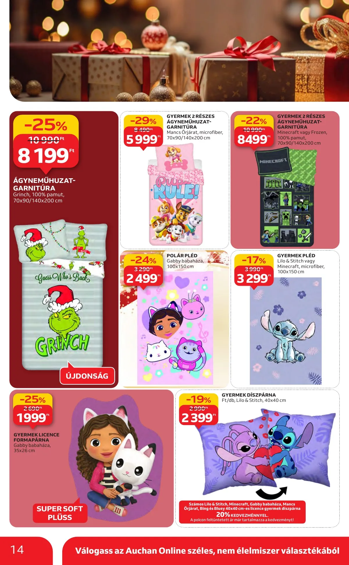 Auchan akciós újság Hipermarket karácsonyi 11.13–12.24 – 14. oldal