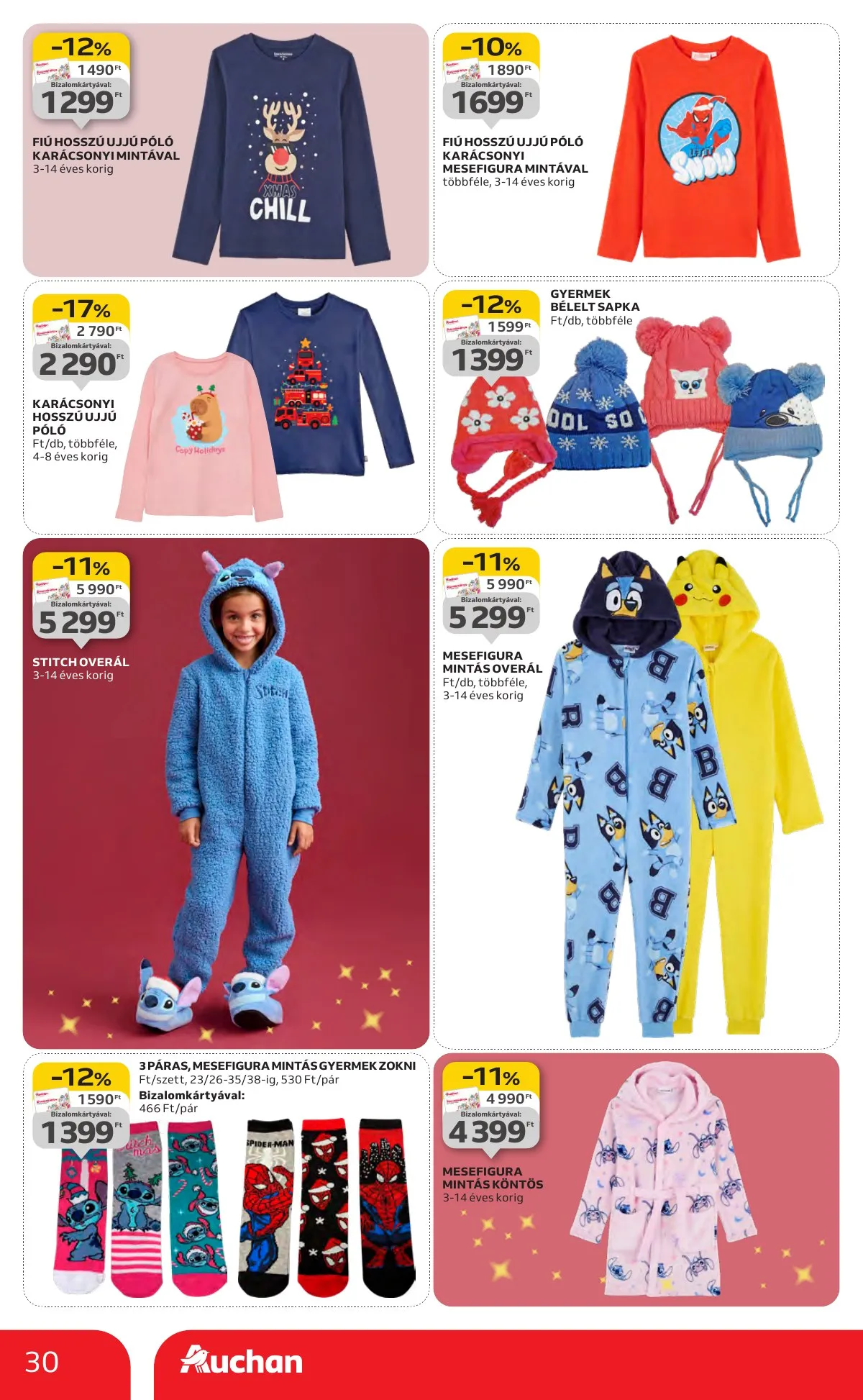 Auchan akciós újság Hipermarket karácsonyi 11.13–12.24 – 30. oldal