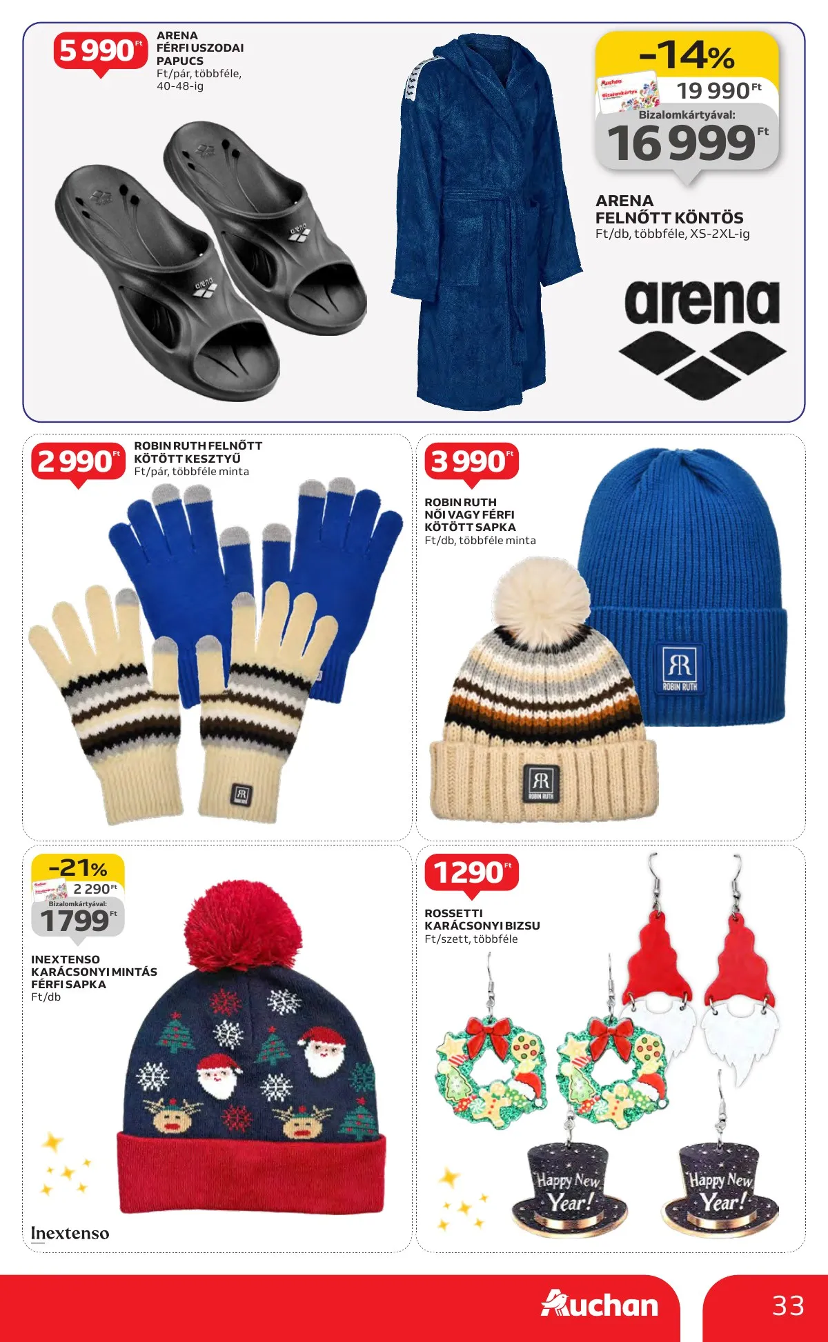 Auchan akciós újság Hipermarket karácsonyi 11.13–12.24 – 33. oldal