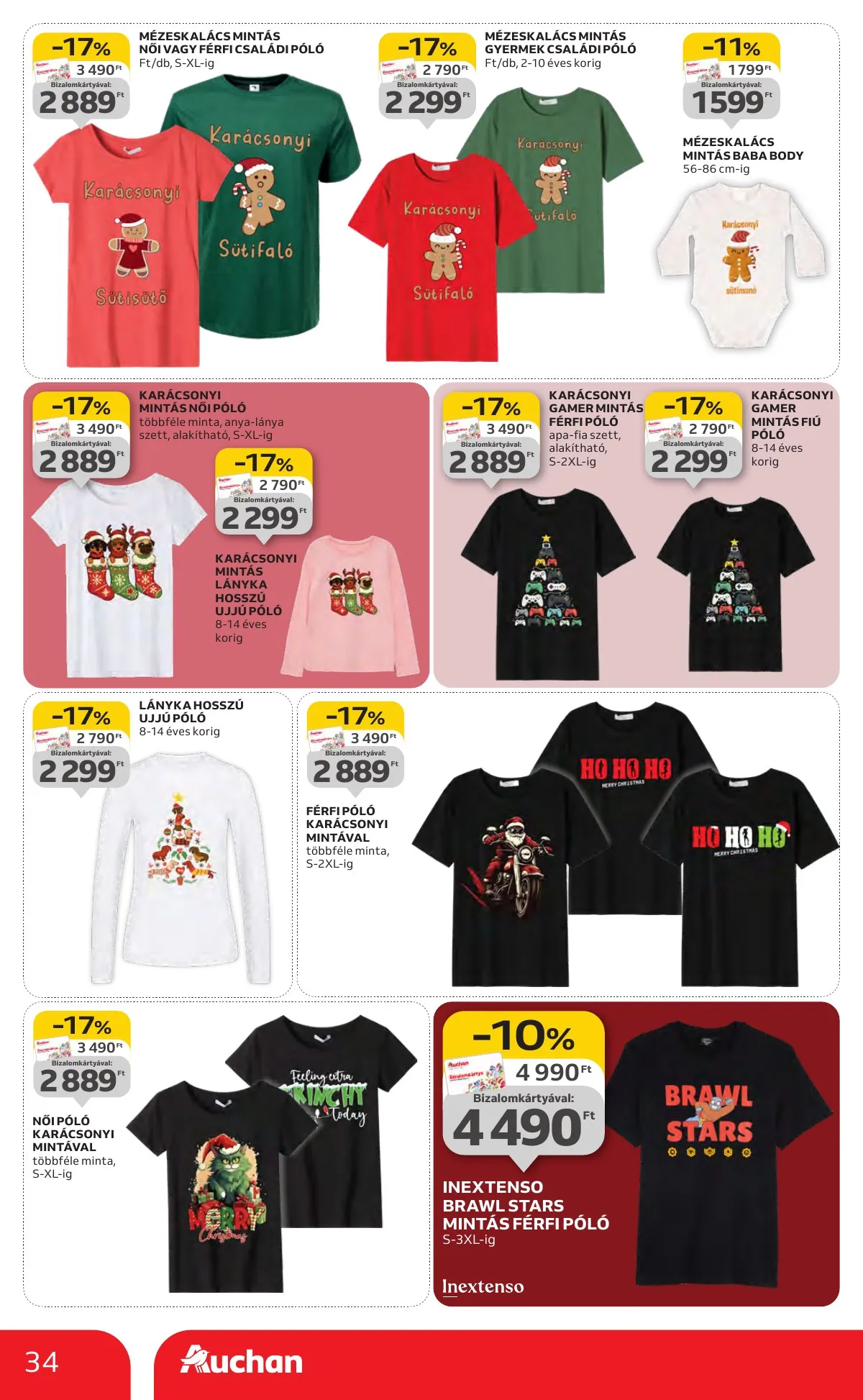 Auchan akciós újság Hipermarket karácsonyi 11.13–12.24 – 34. oldal