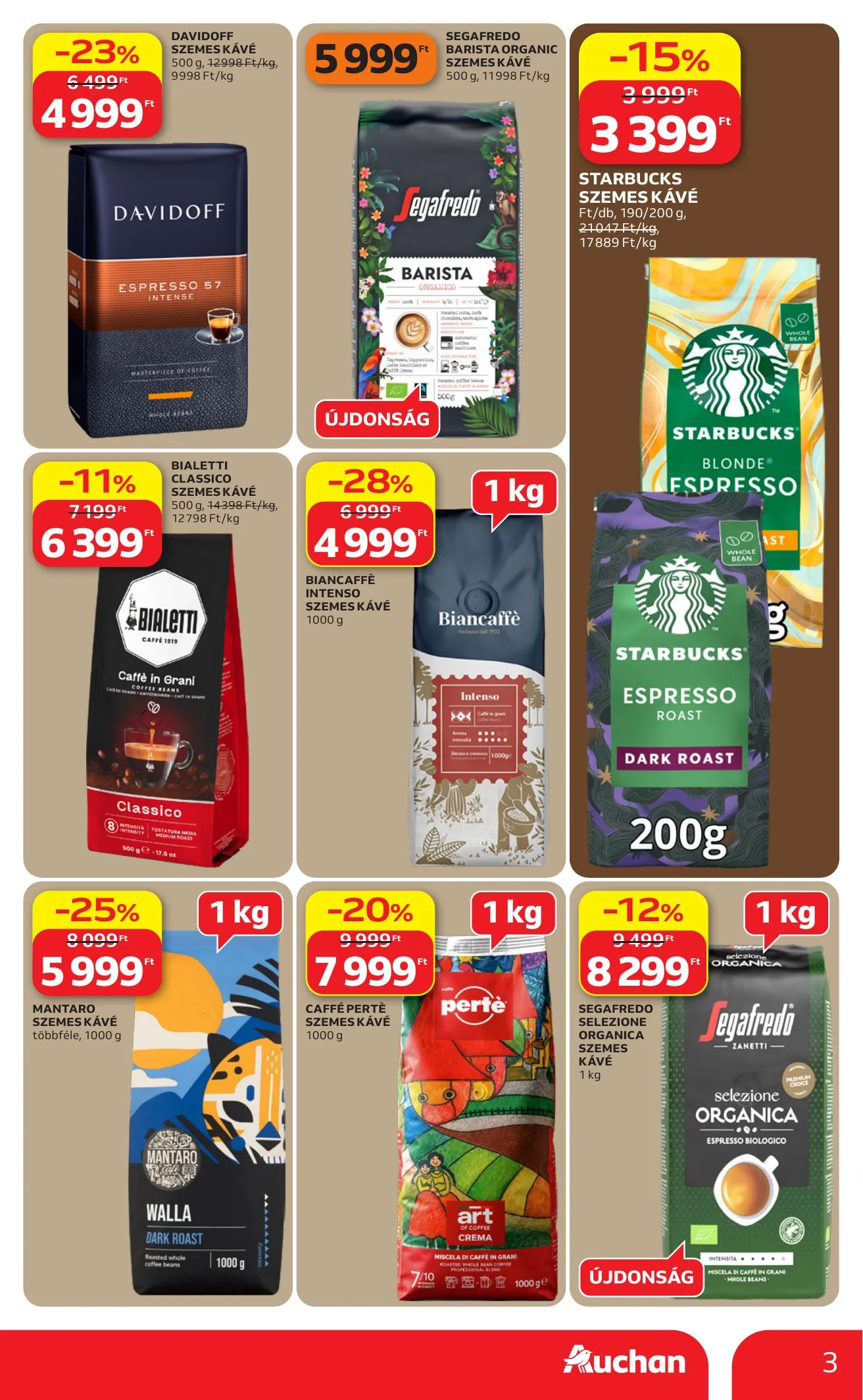 Auchan akciós újság Hipermarket kávé ajánlataink 09.24–10.07 – 3. oldal
