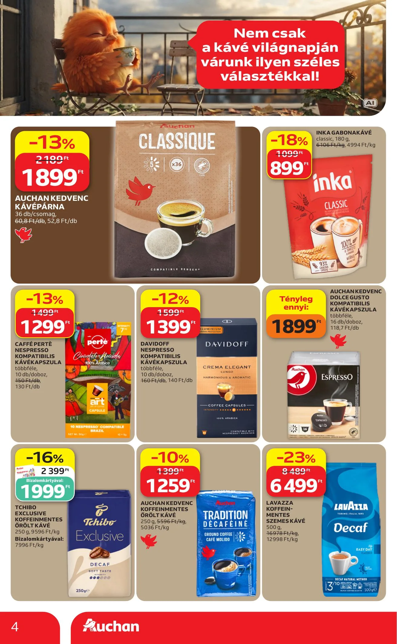 Auchan akciós újság Hipermarket kávé ajánlataink 09.24–10.07 – 4. oldal
