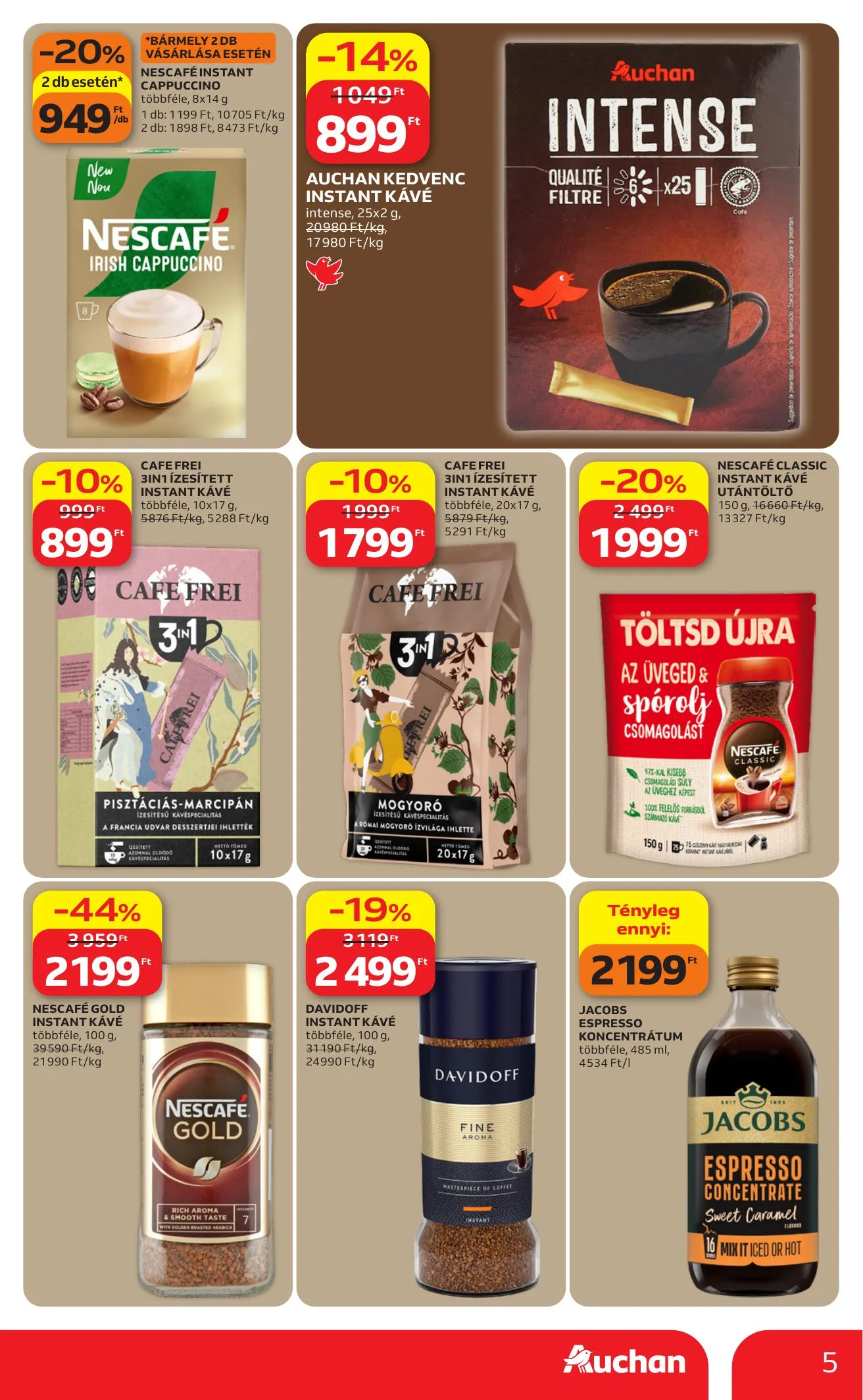 Auchan akciós újság Hipermarket kávé ajánlataink 09.24–10.07 – 5. oldal