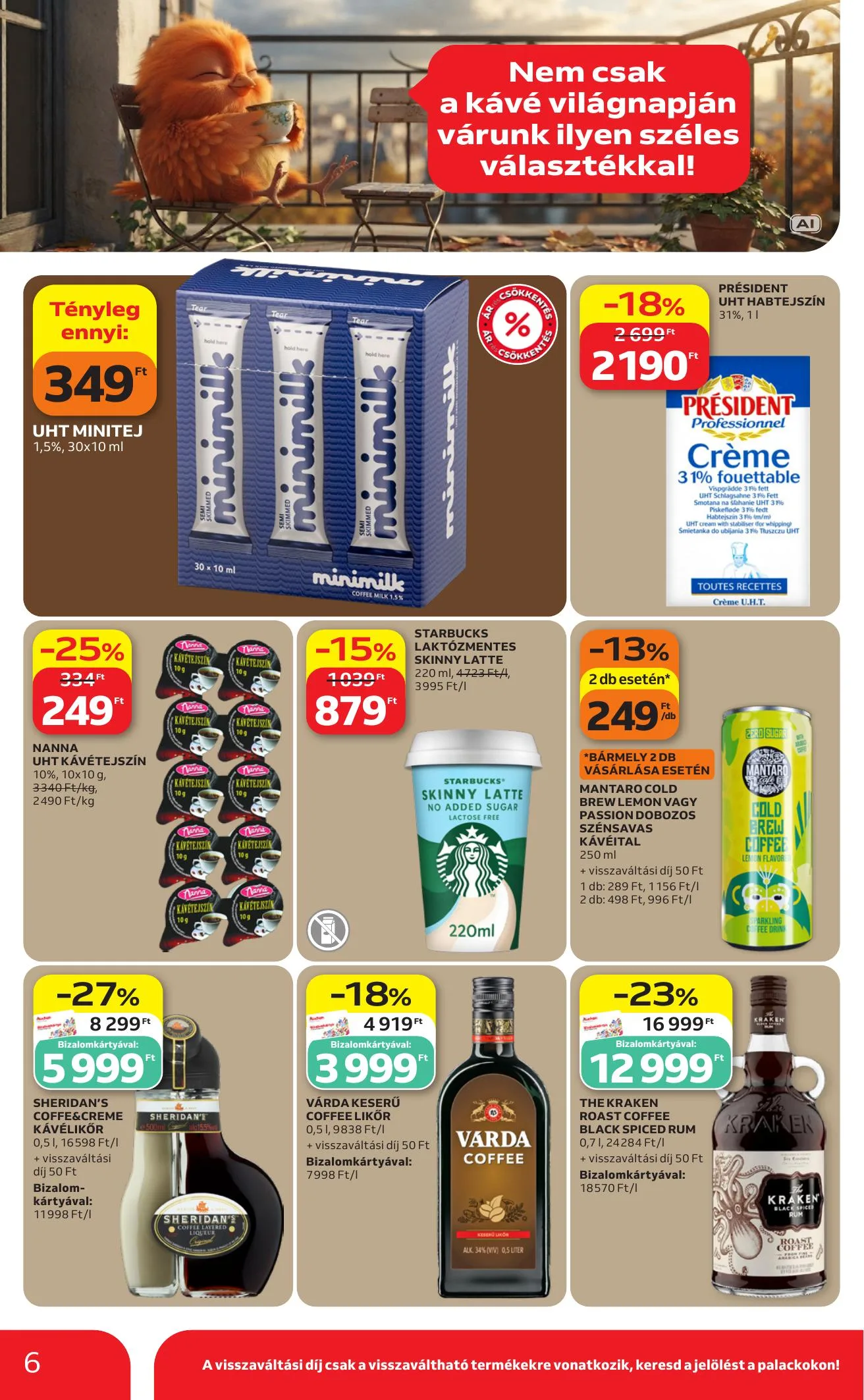 Auchan akciós újság Hipermarket kávé ajánlataink 09.24–10.07 – 6. oldal