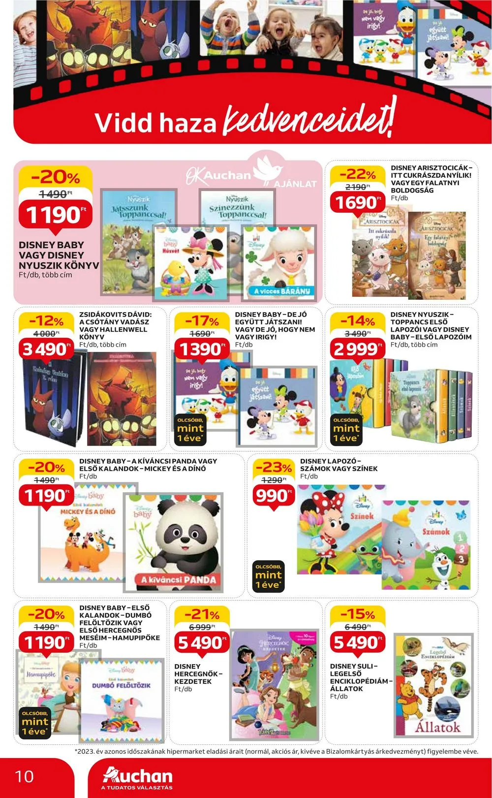 Auchan akciós újság Hipermarket kedvenc karakterek 03.27–04.10 – 10. oldal